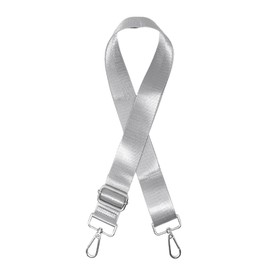 Mitas Bag Strap, Silver, Metal Fittings, Silver Shoulder Strap, Single Item, Bag, Shoulder Strap, Interchangeable Strap, 32.7 - 58.9 inches (83 - 148 cm)
