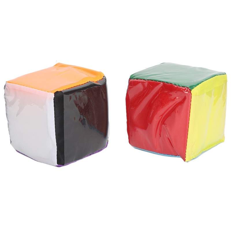 2pcs DIY Education Playing Game Dice with Clear Pocket Early