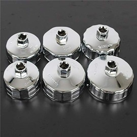 MACHSWON 73mm oil filter aluminum wrench socket r tool housing cover, single 905 steel 15 teeth