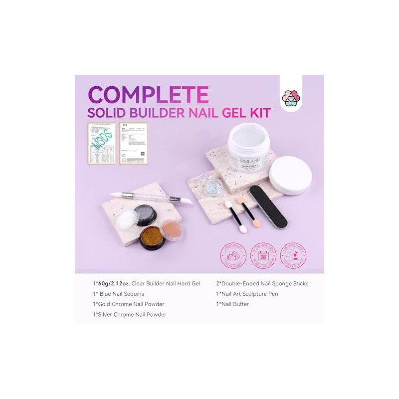 SAVILAND Gel de Uñas Solid Builder - 60G Gel de
