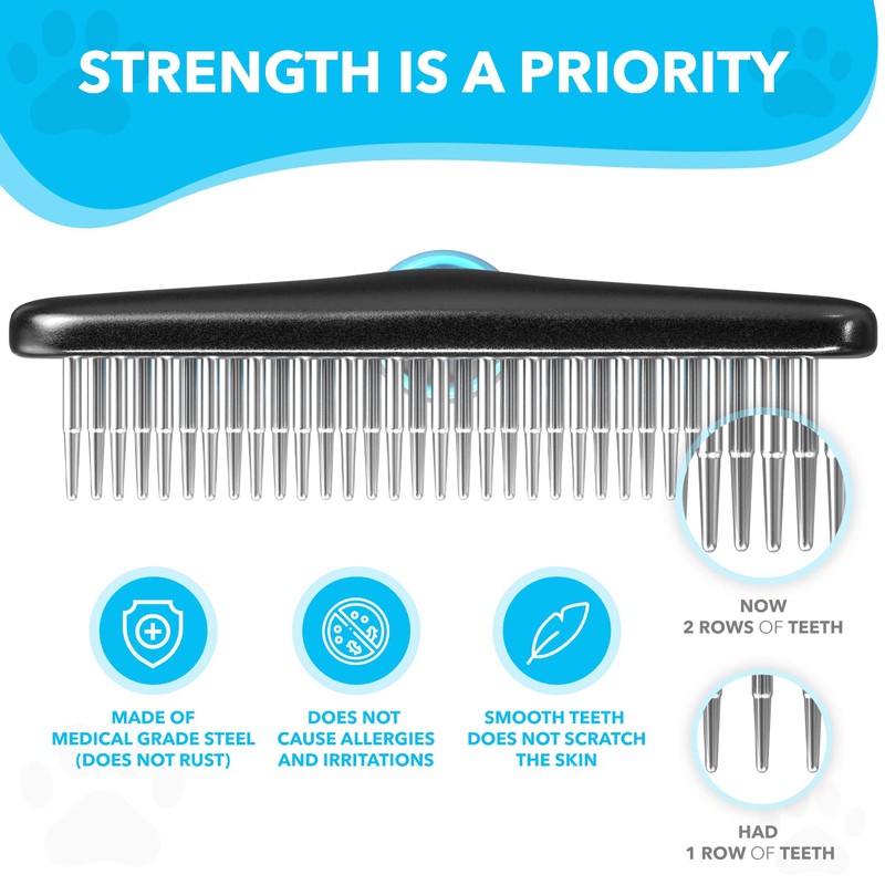 DOGI Deshedding Brush - Undercoat Rake for Dogs, Cats, Matted,