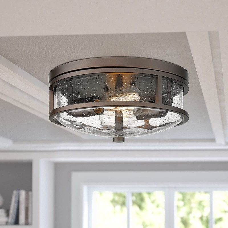 Rosient Flush Mount Ceiling Light Fixture, 12 inch 2-Light Modern