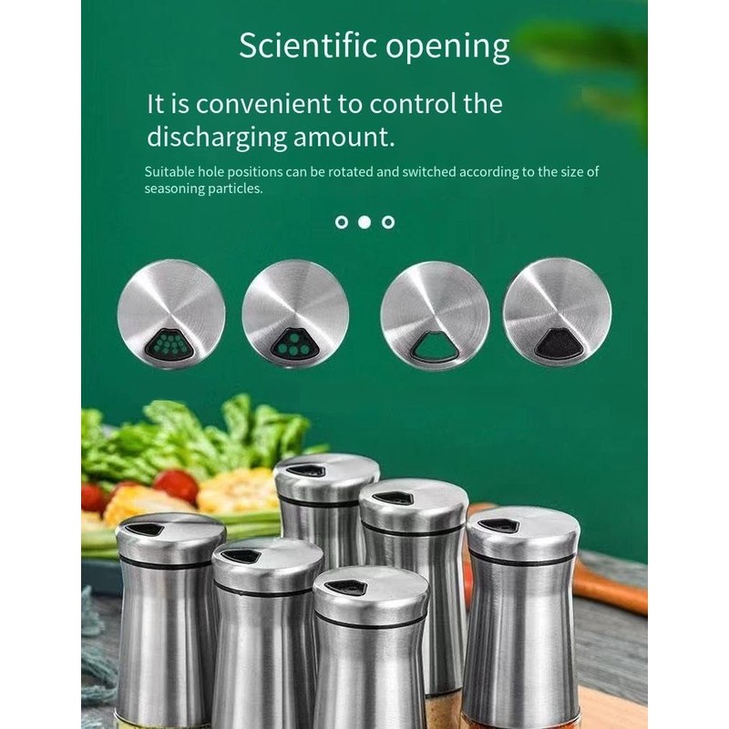 Salt and Pepper Shakers - Spice Dispenser with Adjustable Pour