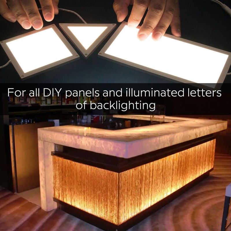 24X12cm 19"x9.5" Flexible LED Panel Sheet RGBCCT 5in1 Color Changing