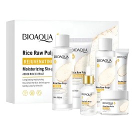 Suero Facial Arroz Kit 6pz Bioaqua Skincare Aclara Manchas                                                                                            