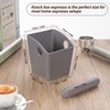 HOMEE Rectangular Espresso Knock Box,Large Capacity & Non-Slip Base Coffee