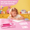 TCJJ Unicorn Pencil Case, White, pink, Unicorn Flowing Sand