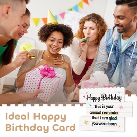 Birthday Gifts for Women Men - Building Blocks Puzzle Plaque, Happy Birthday Gifts for Her Him Girls Boys Friends, Sister Brother Nephew Niece Friends Birthdays Cards, Funny Presents for Women Men