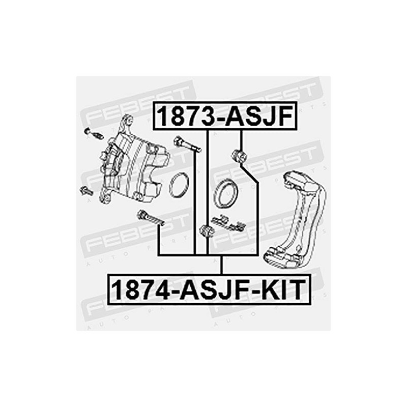 FEBEST Brake Caliper Guide Bolt 1874-ASJF-KIT