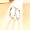 Nicoiro NSPR178 Pair Ring, Gold Line Twist, Made by S925,