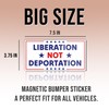 Magnet Sticker Liberation Not Deportation Magnetic Anti Funny Leftist Feminist