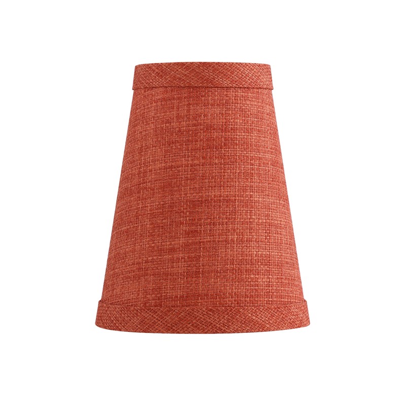 Aspen Creative 51043-5,Hardback Empire Transitional Clip-On Chandelier Shade/Brick Red Burlap