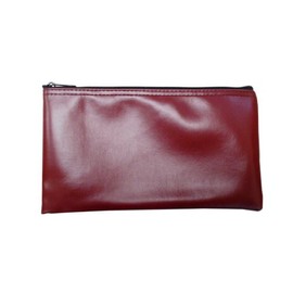 Cardinal bag supplies Vinyl Zipper Bags Leatherette 11 x 6 inches Small Compact Burgundy 1 Zippered Pouch CW