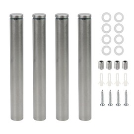 Rannb Long Glass Standoff Bolts 1" Dia Advertising Screw Nails 8-inch/20cm Length Wall Sign Standoff for Acrylic Signs -4pcs