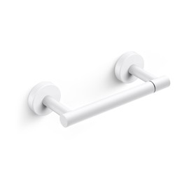 FORIOUS FORIOUS Toilet Paper Holder Wall Mount, Stainless Steel Rustproof Double Post Pivoting Tissue Roll Holder for Bathroom, Commercial Toilet Paper Dispenser, White