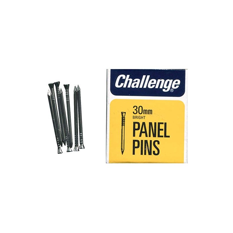 Panel Pins Bright, 30mm (40G), External Length 30mm, Nail Material
