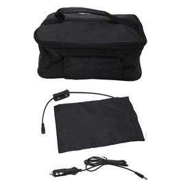 Portable Mini Car Microwave 12V Electric Oven Fast Heating Picnic Box for Travel Camping Food Cooking Black
