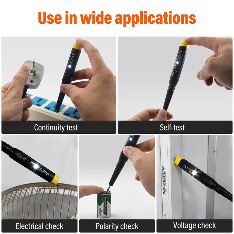 MEET MS-118-2 Multifunction Digital Voltage Tester Pen with White LED