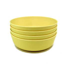 Pomelo 4-Pack Bamboo Bowls Set for Kids, Babies, Toddlers and Children, Reusable, Non-Toxic, Eco-Friendly, BPA Free, Biodegradable, Dishwasher Safe