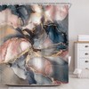 Riyidecor Marble Abstract Shower Curtain for Bathroom Decor 60Wx72H Navy