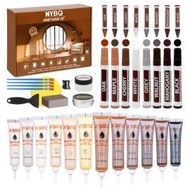 Wood Furniture Repair Kit- Set of 41 Laminate Vinyl Floor Repair Kit Wood Fillers,Floor Scratch Repair, Touch Up Markers, Restore Hardwood Scratches, Cracks, Hole for Floor, Table, Door, Cabinet