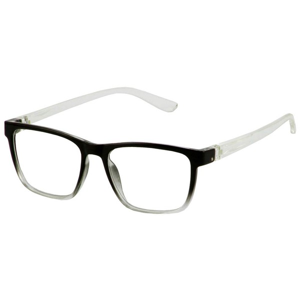 BUNNY EYEZ Guyz Readers - BENNY - Reading Glasses with a Tiltable & Flippable Frame - Chic & Modern Design - Diopter Strength of +1.50 to +3.00 - Black Crystal/Fade, 2.00