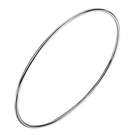 Cutesmile Fashion Jewelry 925 Sterling Silver Stackable Polished Bangle Bracelet with Fresh Simple Style