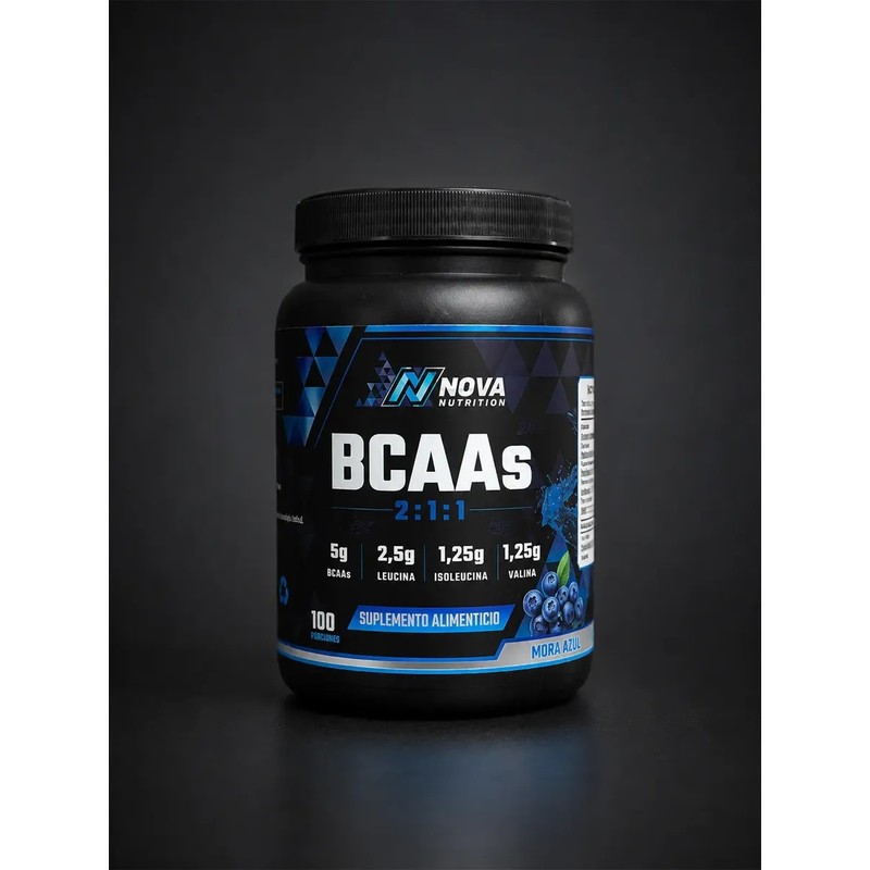 Bcaa Nova Nutrition En Polvo Sabor Mora Azul