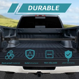 Cargo Bar for Pickup Truck Bed Cargo Bars for SUVs, Trailers, Vans, Adjustable from 40" to 70", Comes with 1 Premium Cargo Net Organizer, 1 Divider Bar