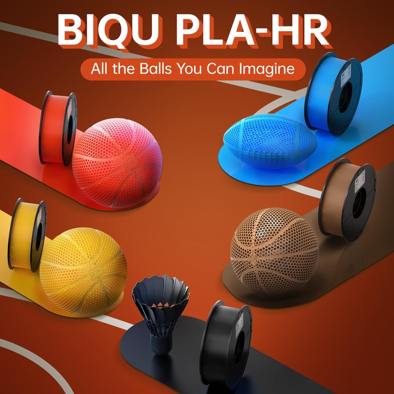 BIQU PLA-HR Flexible 3D Printer Filament Specifically for Printing Airless