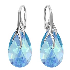 Hanging Silver Earrings 925 Silver with Zirconia - Jewellery for Women and Girls - Drop Earrings Ideal for Gifts for Women Hanging Women's Earrings, Silver, Crystal