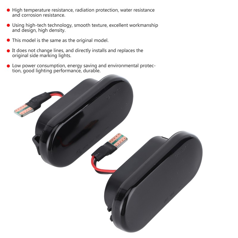 2Pcs LED Side Marker Lights Fender Turn Indicator Lamp Car