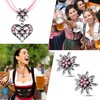 NVTRSD Set of 3 Women's Oktoberfest Costume Jewellery Dirndl Necklace,