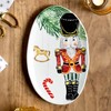 Vietri Nutcrackers Small Oval Platter, Earthenware Steak Salad Dessert Seafood