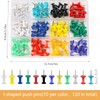 Namner Push Pins, 120 pcs Thumb Tacks, Pinboard Pins, Cork