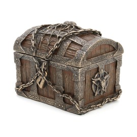 Veronese Design 3 1/8" Pentagram Goat Head Mystic Heirloom Chest Cold Cast Resin Bronze Finish Statue