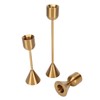 3 Pcs Candle Holders Different Heights Gold Candlestick Holders Taper