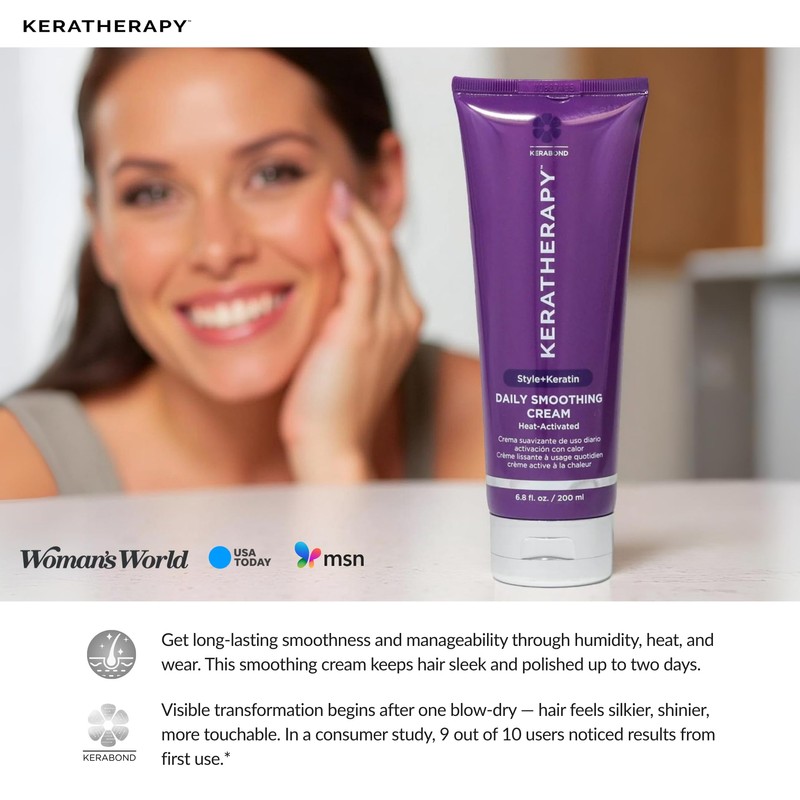 KERATHERAPY Daily Smoothing Cream, 6.8 fl. oz., 200 ml -