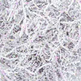 RAINFLOW Crinkle Paper Filler - Shredded Paper For Gift Baskets Diamond White for Christmas Wedding Birthday Craft Gift Boxes Decoration