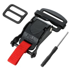 Liqqlex Motorcycle Helmet Quick Release Buckle Kit, Stainless Steel Ratcheted Chin Strap Adapter for Motorcycle Helmets, Easy Installation (Black)