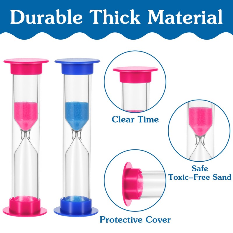 JIEYAO 48 Pcs 2 Minute Sand Timer Bulk, Colorful Hourglass