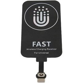 Dpofirs Receptor QC USB C, Receptor de Carga Inalámbrico Delgado, Tipo C Receptor de Carga Inalámbrico de Succión Magnética de Doble Propósito,