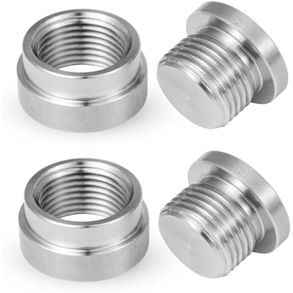 O2 Oxygen Sensor Bung and Plug 304 Stainless Steel M18-1.5,Oxygen