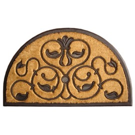 Imports Décor 709RBCM-L Imports Decor Half-Round Rubber Back Coir, Brigoder, 30 48-Inch Doormat