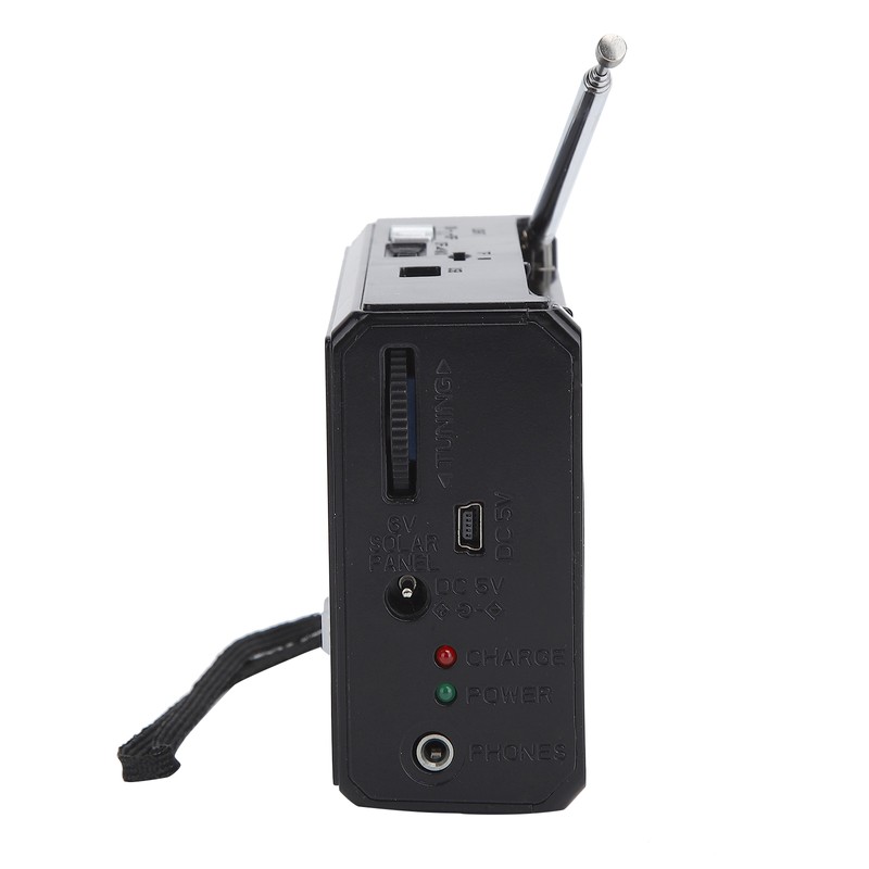 Solar Charging Radio Portable Radio with Emergency LED Flashlight Support