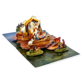 CUTPOPUP Nativity Christmas Cards, 3D Holy Night Christmas Cards 2024, 3D Xmas 2024, Merry Christmas Pop Up Cards, Christmas Cards for Her, Him, Wife, Husband, Mum, Dad (Natitvity 24) US8-CN295UK