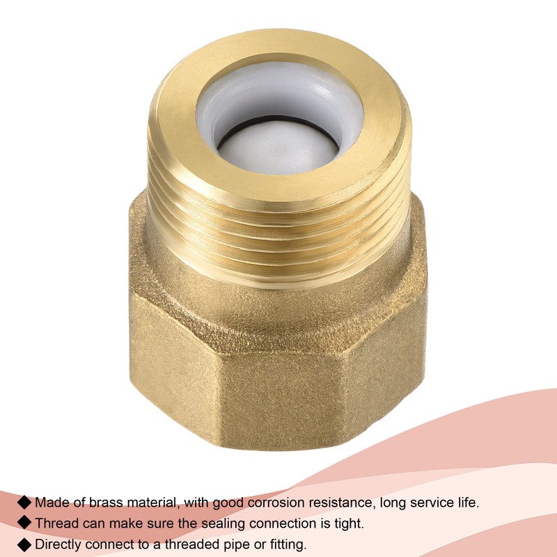 sourcing map Brass Check Valve G3/4 Male Thread 30 x