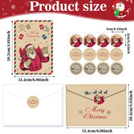 Christmas Cards with Envelope Set (Set of 12) with Stickers, Folding Cards, Writing Paper, Christmas, Christmas Cards with Envelope, Private and Business Merry Christmas Cards