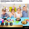 Amcrate Paper Dinner Plates Black, 8 1/2 Inches Paper Plates