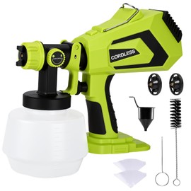 Cordless Paint Sprayer for Ryobi 18V Battery (Battery NOT Included), Cordless Paint Sprayers with 1200ML Container for Home Interior and Exterior, House, Fence, etc